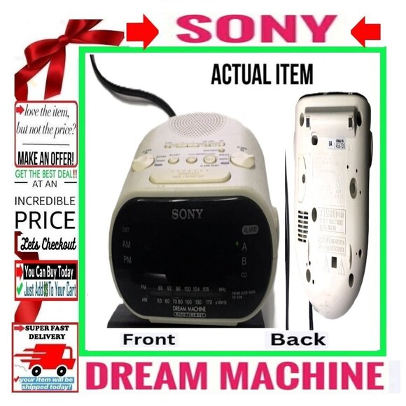🛑 SONY Radio AM/FM ➕🆒 DREAM MACHINE Digital ALARM CLOCK Display 💸BUY NOW‼️ - Picture 3 of 16